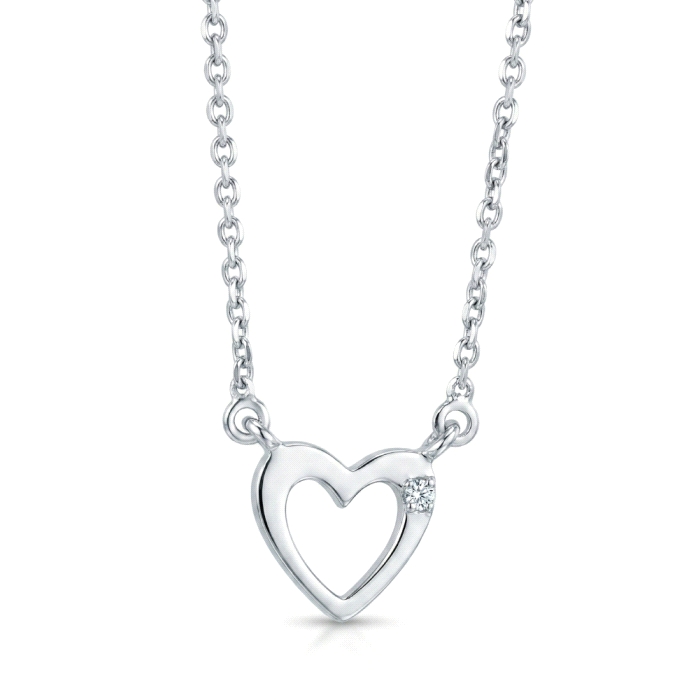 GARGANTILLA CORAZON ORO 18 KT DIAMANTES