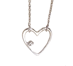 GARGANTILLA CORAZON ORO 18 KT DIAMANTES 0.01 CT