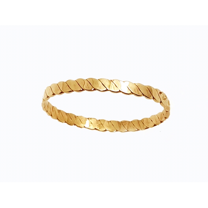 ANILLO TRENZA ORO 18 KT