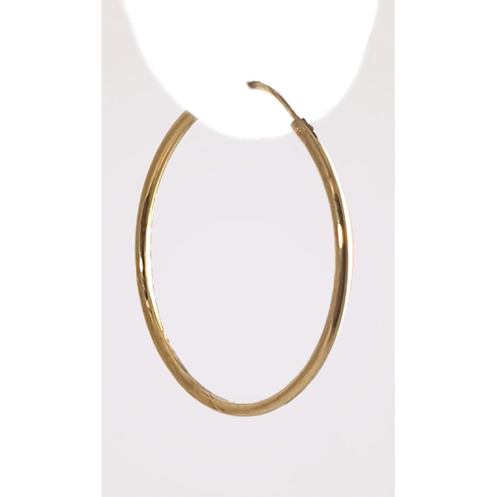 PENDIENTES ARO 18 KT 1.5X35