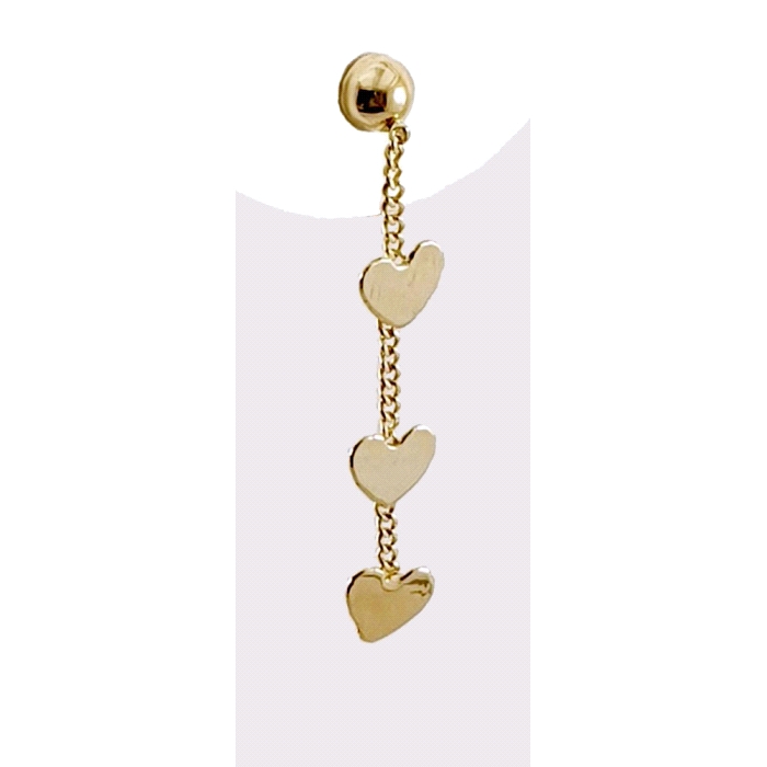 PENDIENTES CORAZON ORO 18 KT