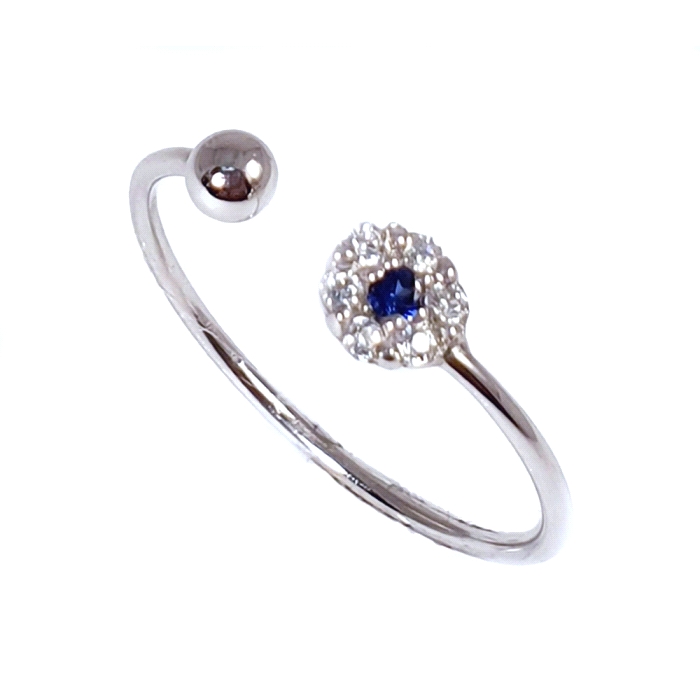 Anillo oro 18 kt diamantes 0.07 ct color fino