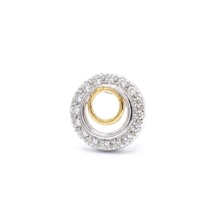 Pendientes oro 18 kt diamantes