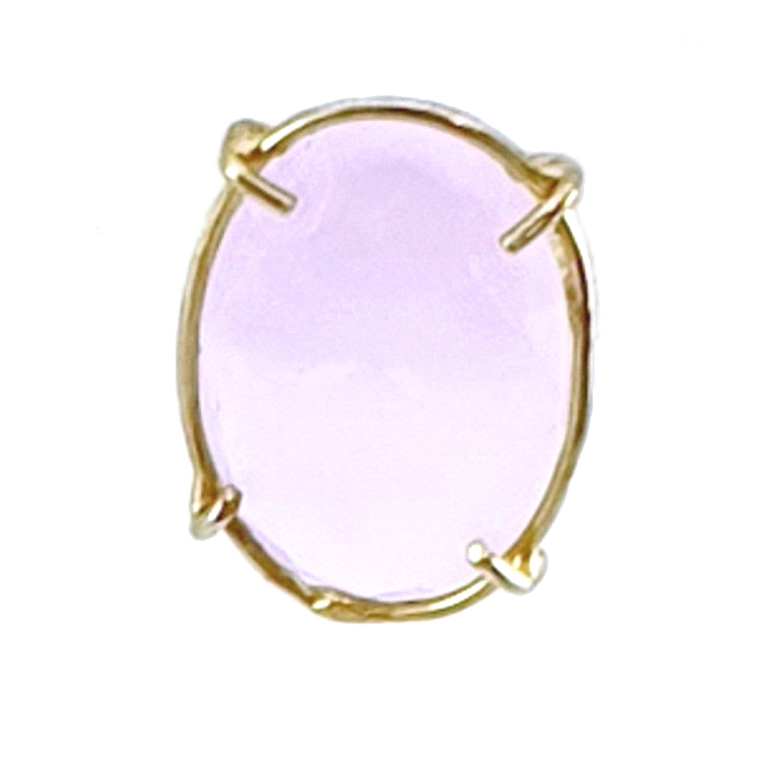 Pendientes oval oro 18 kt color