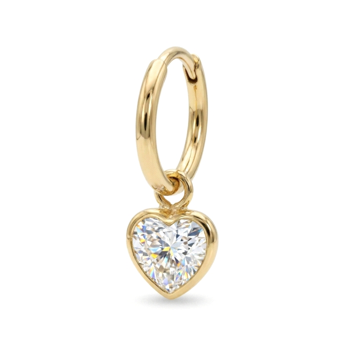 Pendientes corazón oro 18 kt