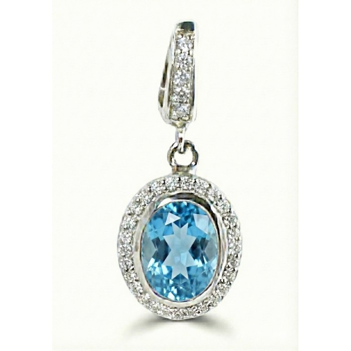 Pendientes oro 18 kt color fino circonitas