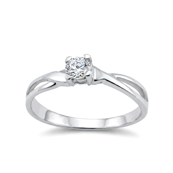 Anillo oro 18 kt 0.22 ct diamantes