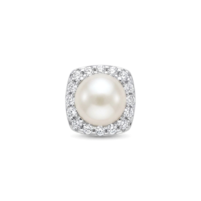 Pendientes niña oro 18 kt perla