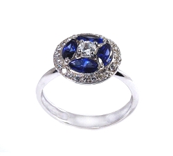 ANILLO ORO 18 KT  COLOR FINO ZIRCONITAS