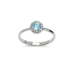 SORT. 0.07 CT  DIAMANTE AGUAMARINA