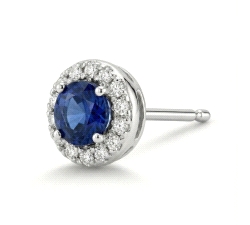 PEND. ZAFIRO  ORO 18 KT DIAMANTES 0.14 CT