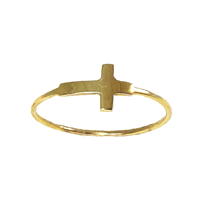 Anillo cruz oro 18 kt