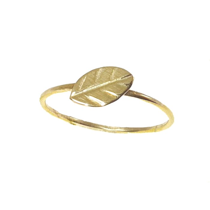 Anillo hoja oro 18 kt