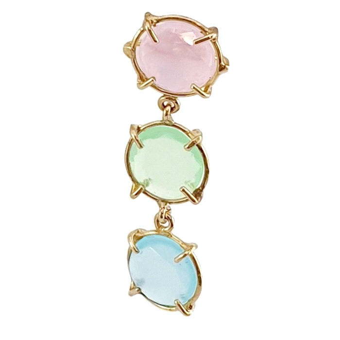 Pendientes oro 18 kt color