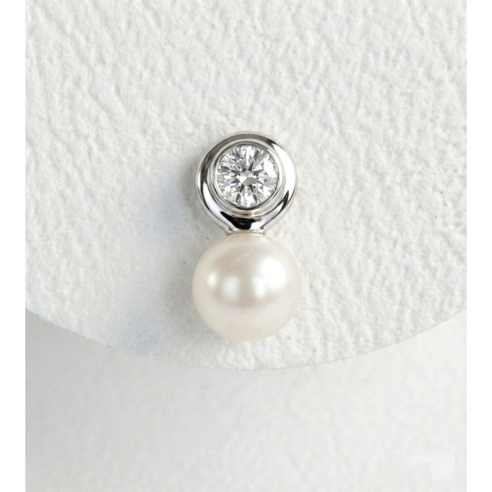 Pendientes niña oro 18 kt diamantes