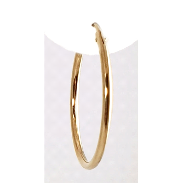 Pendientes aro oro 18 kt 1.5x25 mm