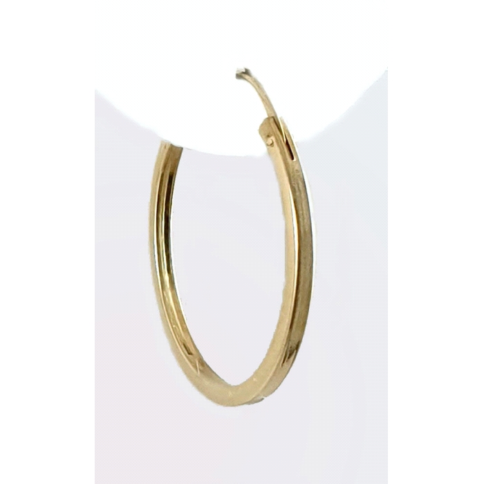 Pendientes aro cuadrado oro 18 kt 1.5x23 mm