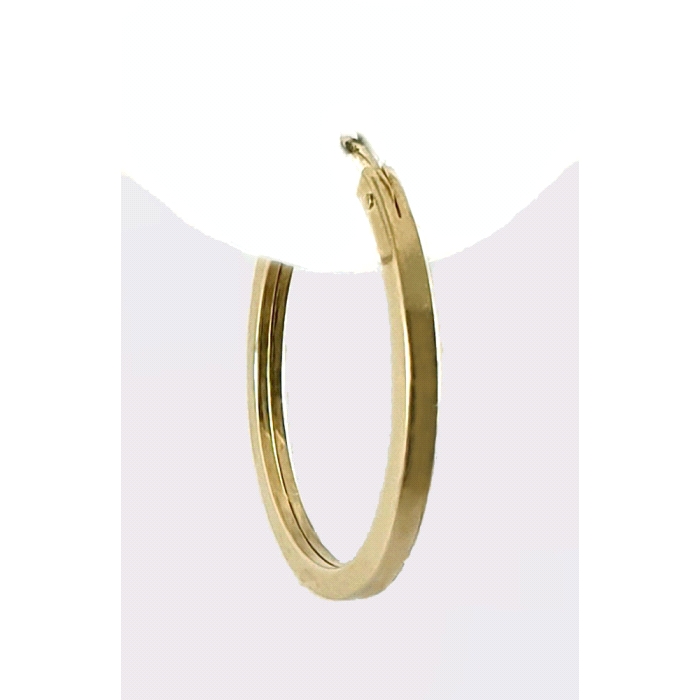 Pendientes aro cuadrado oro 18 kt 1.5x19 mm