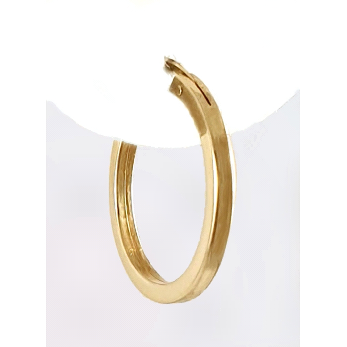 Pendientes aro cuadrado 18 kt 1.5x15 mm