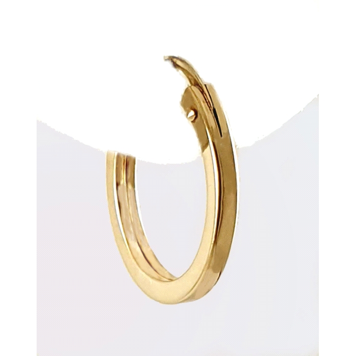 Pendientes aro cuadrado oro 18 kt 1.5x13 mm