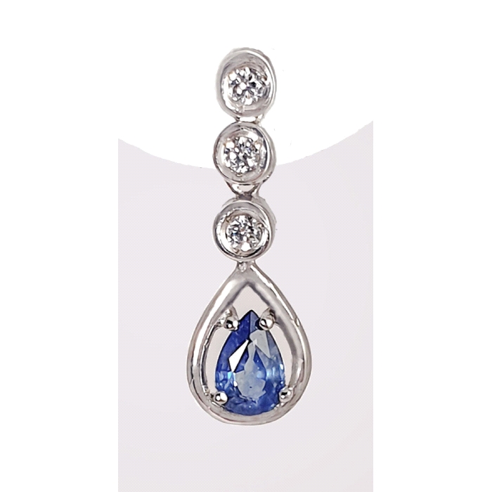 Pendientes oro 18 kt circonitas color fino