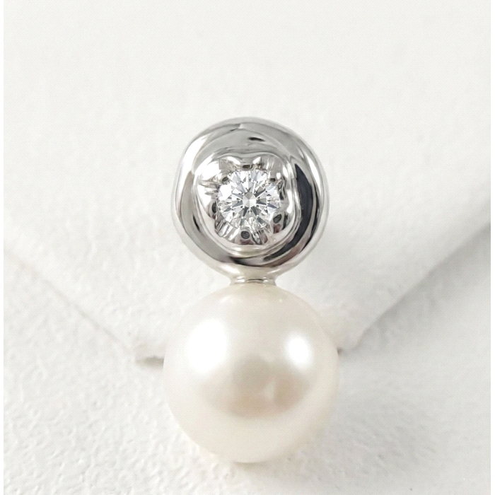 Pendientes oro 18 kt 0.02 ct diamantes