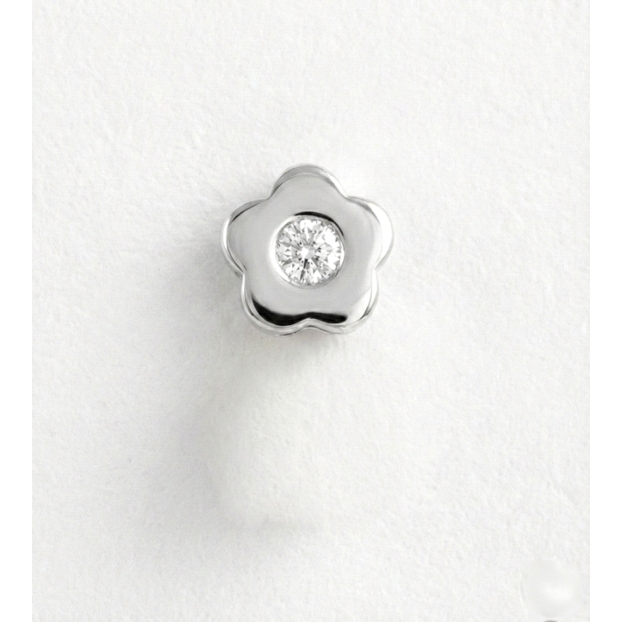 Pendientes flor oro 18 kt diamantes