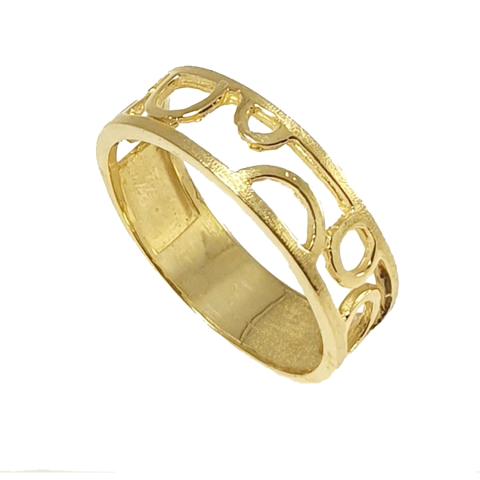 Anillo circulos oro 18 kt