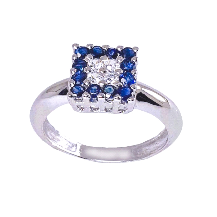 Anillo oro 18 kt color fino diamantes