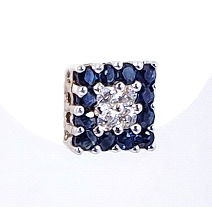 Pendientes oro 18 kt color fino diamantes