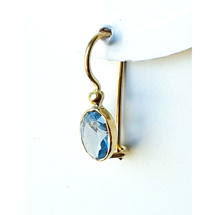 Pendientes gancho oval oro 18 kt