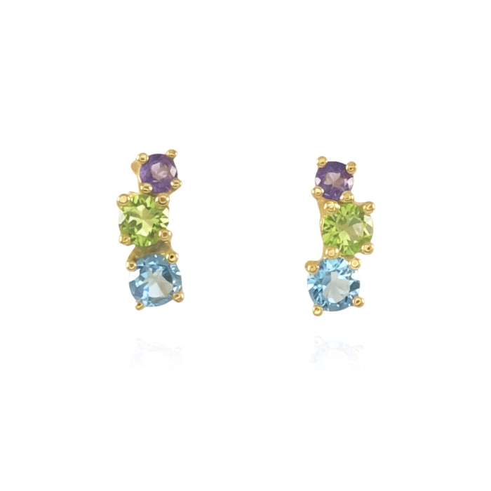 Pendientes color fino oro 18kt