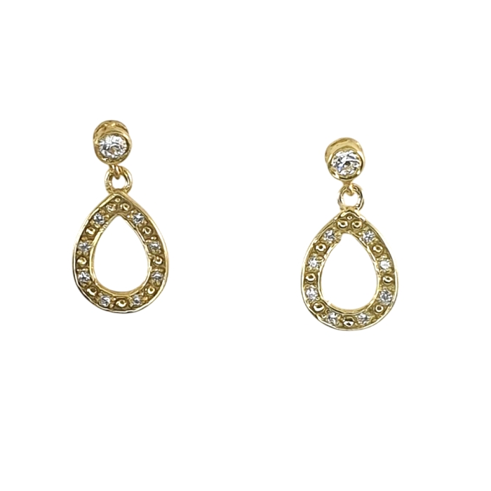 Pendientes oro 18 kt 0.21 ct diamantes