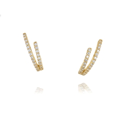 PENDIENTES ORO 18 KT  0.22 CT DIAMANTE                                                              