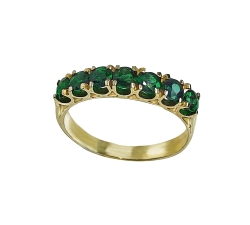 ANILLO  ORO 18 KT  ESMERALDA                                                                        