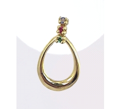 PENDIENTES  ORO 18 KT  NANO COLOR                                                                   