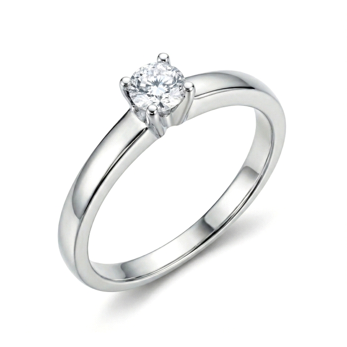 Anillo solitario oro 18 kt diamantes