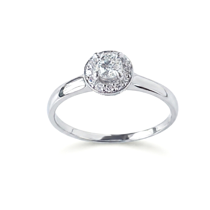 Anillo oro 18 kt 0.25 ct diamantes