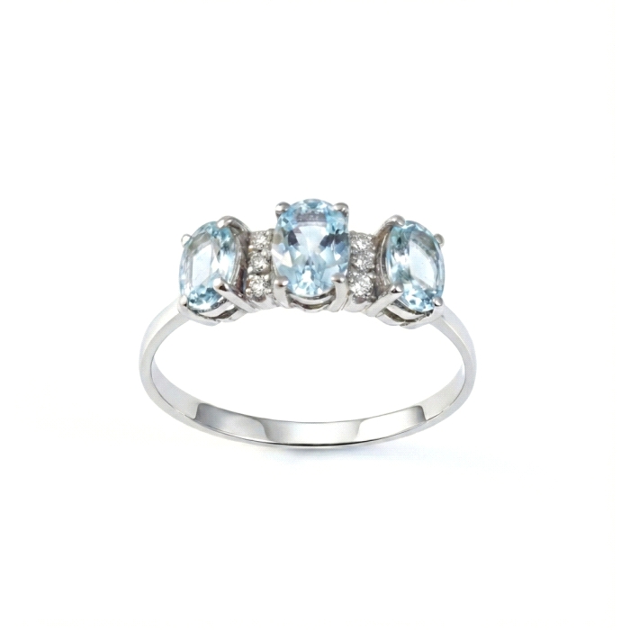 Anillo oro 18 kt color fino 0.03 ct diamante