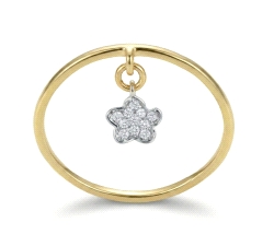 ANILLO FLOR ORO 18 KT  CIRCONITAS                                                                   