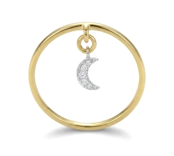 ANILLO LUNA ORO 18 KT DIAMANTES   0.02CT