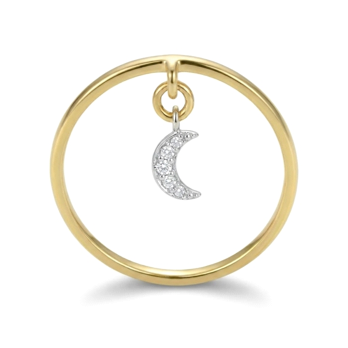 ANILLO LUNA ORO 18 KT DIAMANTES