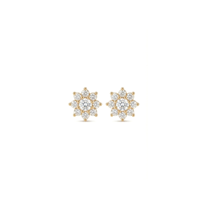 Pendientes oro 18 kt diamantes