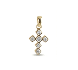 CRUZ  ORO 18 KT DIAMANTES  0.39 CT