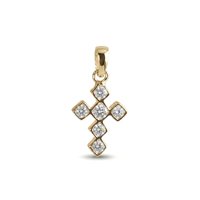 CRUZ ORO 18 KT 0.39 CT DIAMANTES