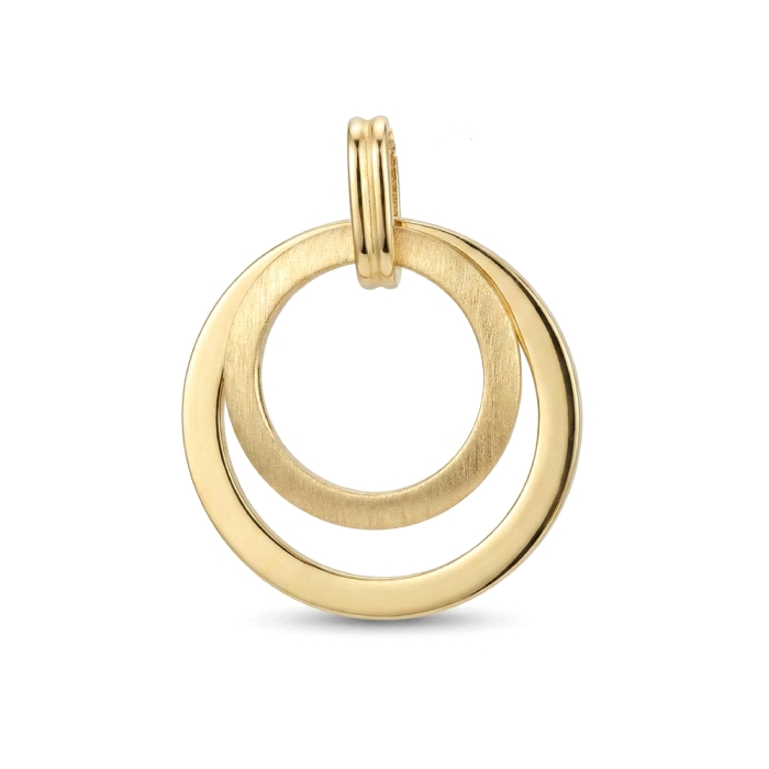 Colgante círculos oro 18 kt