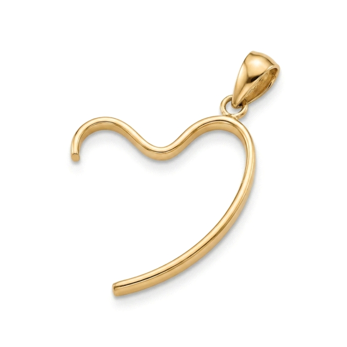Colgante corazón oro 18 kt