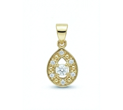 Colgante oro 18 kt 0.075 ct diamantes