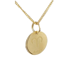 COLGANTE ARIES ORO 18  KT AMARILLO