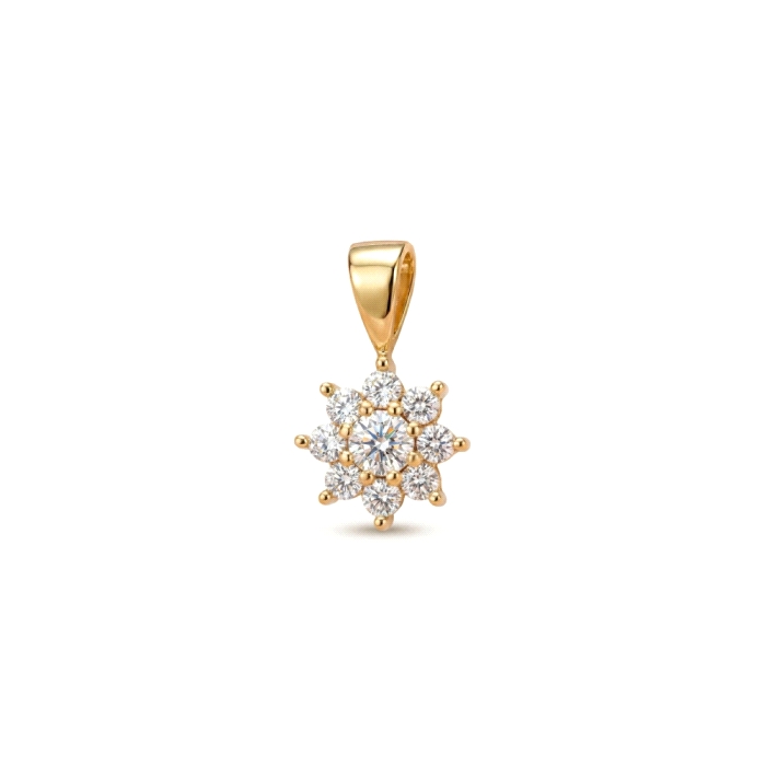Colgante  oro 18 kt  0.12 ct diamantes